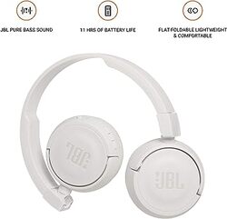 JBL T460BT On-Ear Wireless Bluetooth Headphones, White
